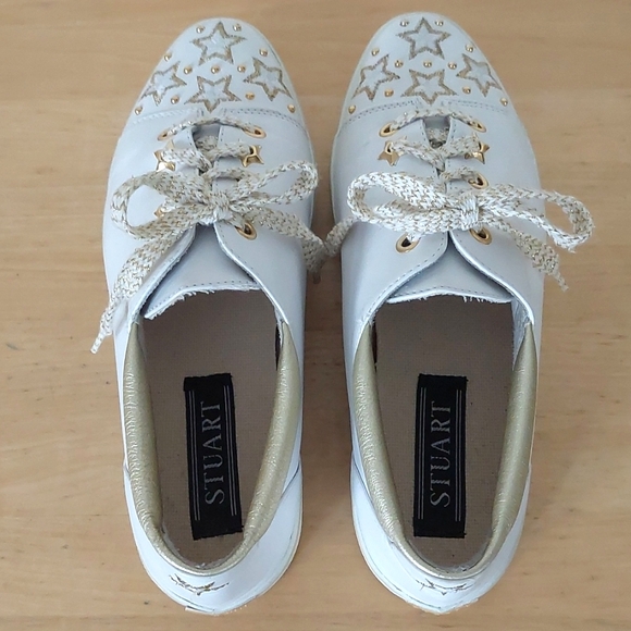 Stuart weitzman white leather sneakers - Picture 6 of 13